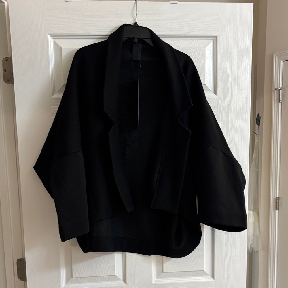 Black Open-Front Women's Sweater Cardigan by Kedem Sasson